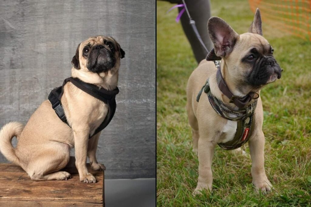 Bulldog Francês x Pug: visão geral duas raças