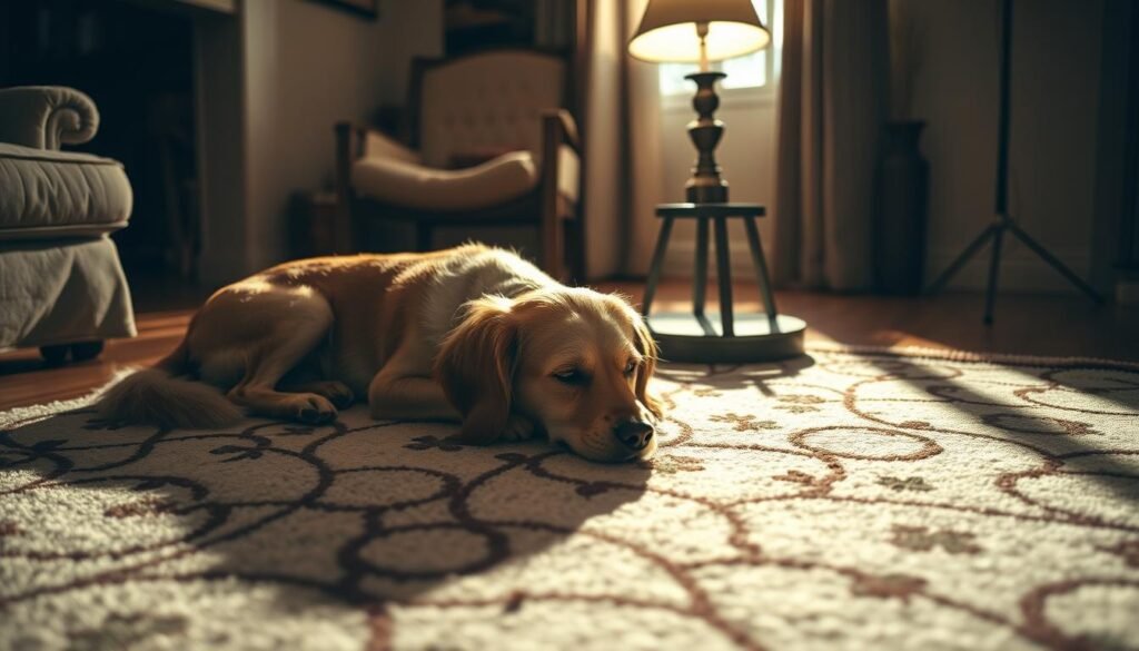 cão tapete olfativo