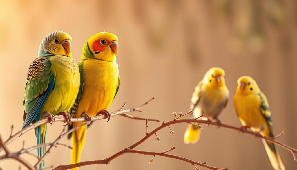 periquitos e canários